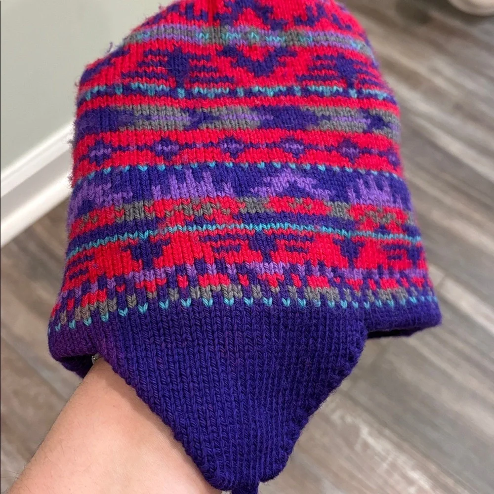 Made in Canada Merkley Headgear 100% Pure Virgin Wool Patterned Ski Hat